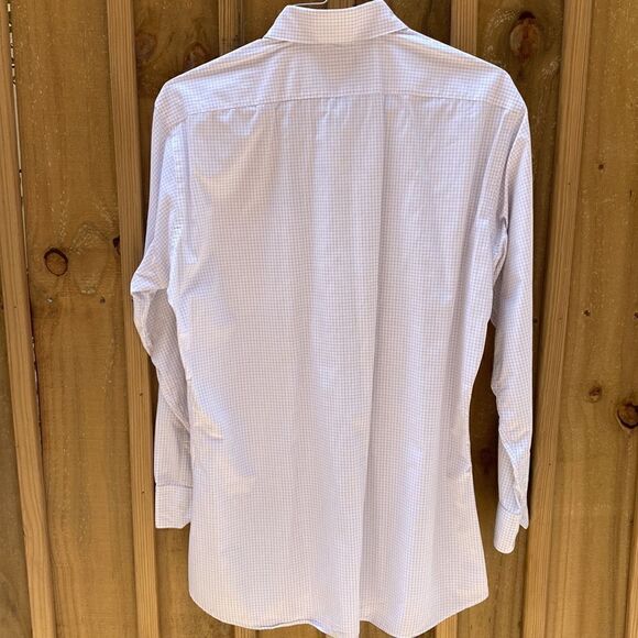 J. Kole Clothing custom button down long sleeve white plaid with black - Picture 6 of 7